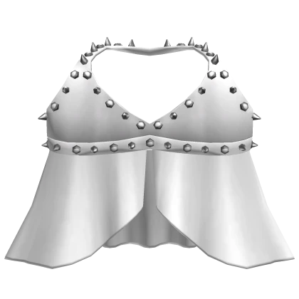 open flowy halter top spikes n studs 3.0 white