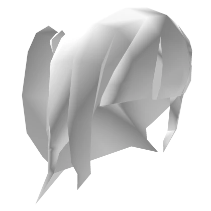 Low Poly Half Up Twintails - White