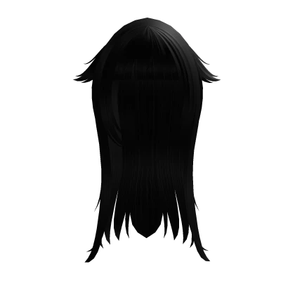  ♡ : kawaii black anime cat hair w bangs