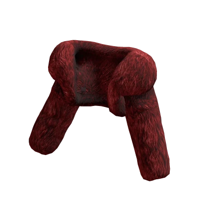 Red Fur Crop Jacket