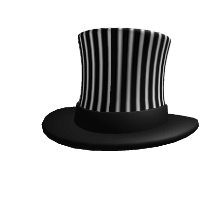 Black Striped Top Hat