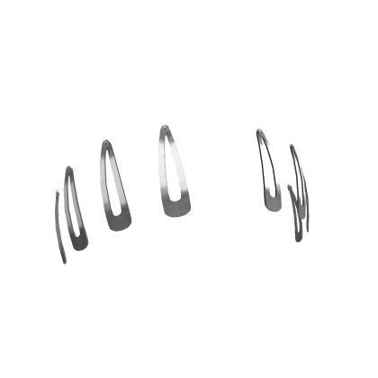 Y2K Snap Clips [Silver]