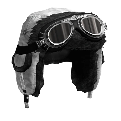 White Winter Ushanka w/ Spiked Goggles