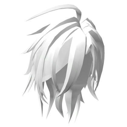 White Long Messy Emo Hair