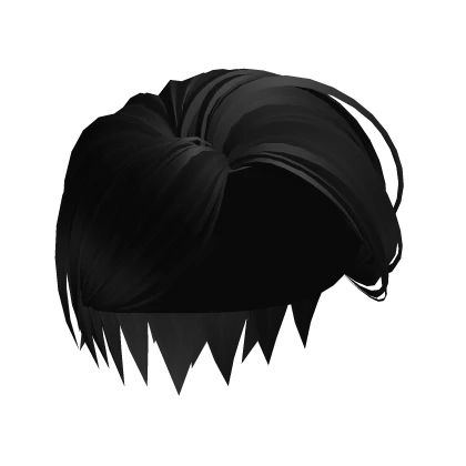 Slicked Back Side Part Anime Boy Hair (Black)