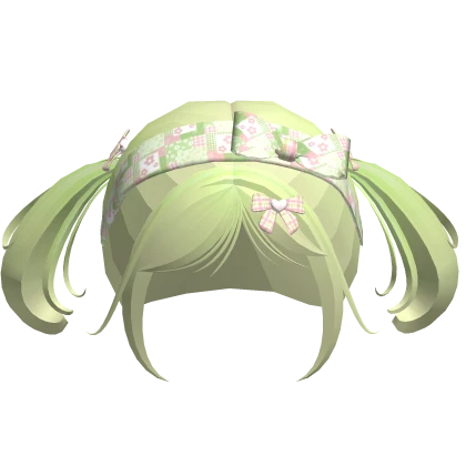 igari pink and green shoujo cute floral headband 