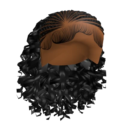 Feed In Braids W/ Curls [Black]