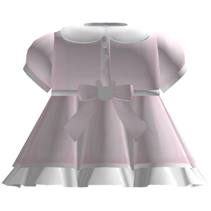 ♡ cute baby bunny collar doll dress in pink