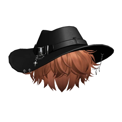 Ginger Messy Hair w/ Fedora