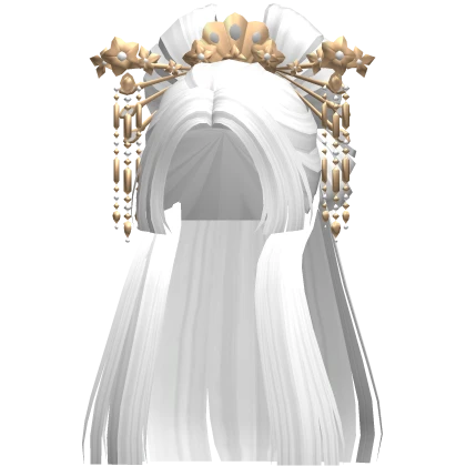 Traditional Empress Hair w/ Headpiece (White)