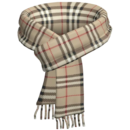 Plaid Scarf Beige Snow Cozy Striped Knit 3.0