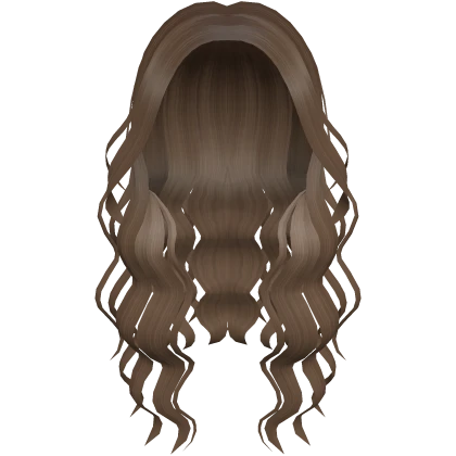 Brunette Long Curly Wavy Middle Part Mermaid Hair