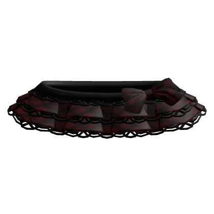 gothic plaid mini skirt red n black