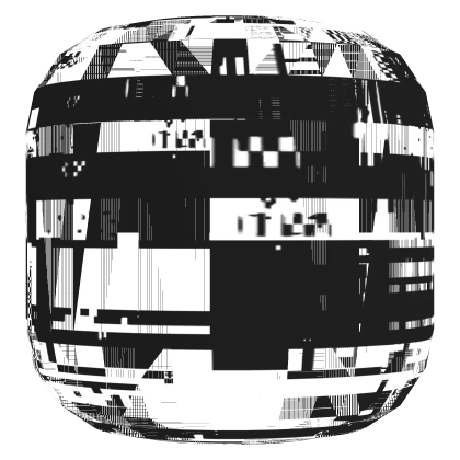 Monochrome Glitch Effect Head