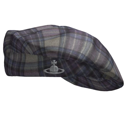 👾Cute & Trendy Purple Plaid Y2K Emo Vivi Beret👾