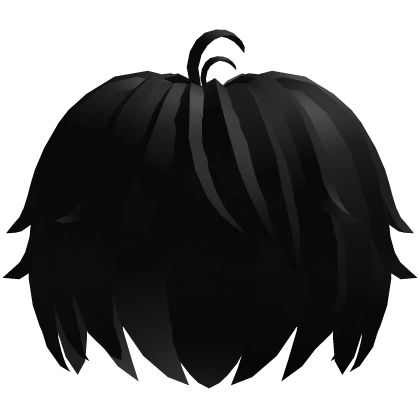 Cute Messy Anime Boy Hair in Black