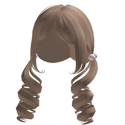 ♡ : kawaii curly princess pigtails light brown