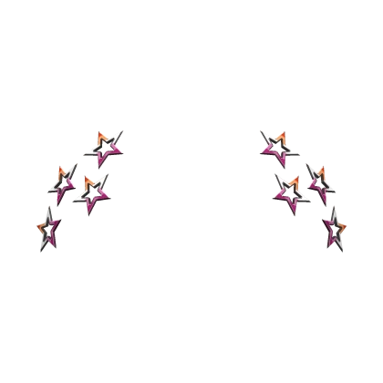 lesbian pride star hairclips