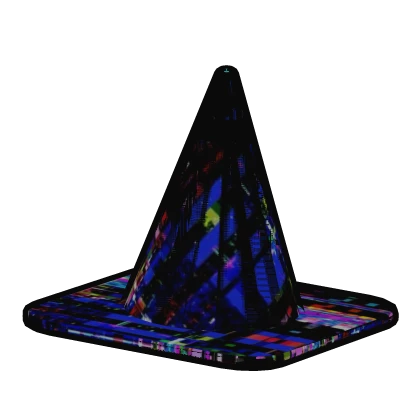 Colorful Animated Glitch Traffic Cone