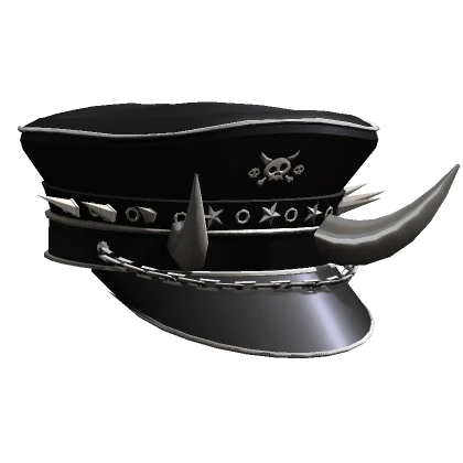 Y2K Horns Captain Hat - Black