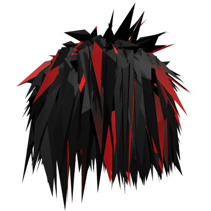 Black And Red Scene Messy Spiky Emo Hair