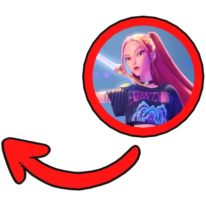 Mira k-pop demon hunters red pointing meme circle