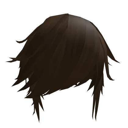 Brown shaggy emo hair