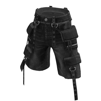 💜 Bermuda Denim Shorts_Black