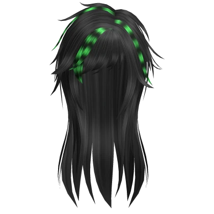 Emo Scene Punk Grunge Spiky Hair in Raccoon Green