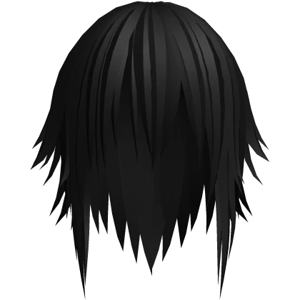 long gothic vampire boy hair in black