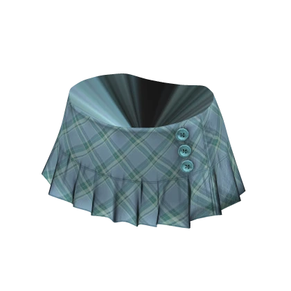 Vintage Plaid Mini Skirt | Blue