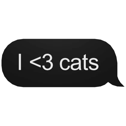 I <3 cats Text Message