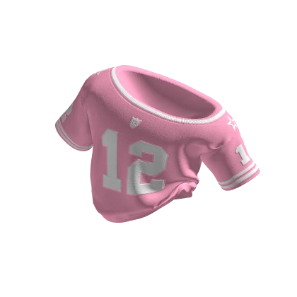 Off Shoulder Jersey Pink White 12