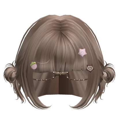 ♡ Milktea Cutesy Low Buns & Sweet Glasses