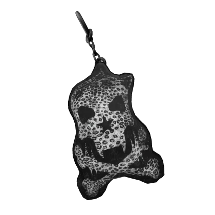 White Leopard Plush Keychain