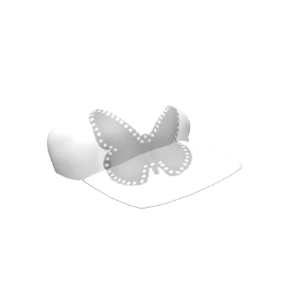 Y2K Bedazzled Butterfly Cap (White)