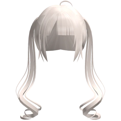 ♡ : magical curly anime pigtails platinum blonde