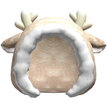 ୨୧ kawaii brown fawn fur hood with antler ears