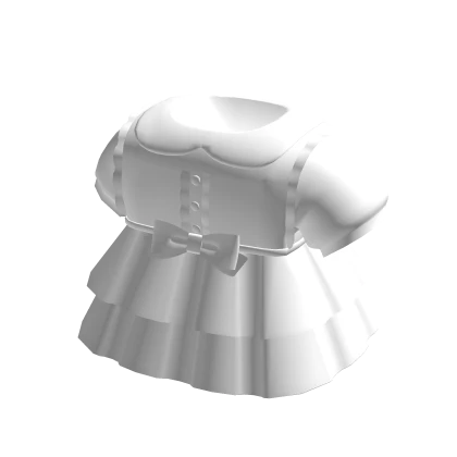 ♡꒰ collared shirt w/ white babydoll ruffled dress