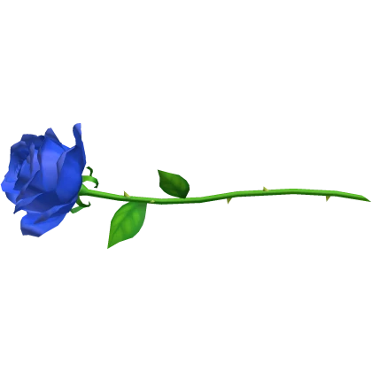 Rose Blue and Green Valentines Flower in Mouth Y2K