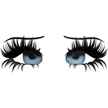 ♡ girly anime lashes v2 (icy blue)