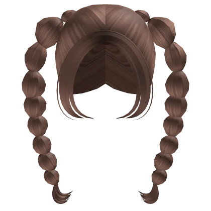 ꒰ ♡ ꒱ [FREE] Cute Long Bubble Hair (Brown) 