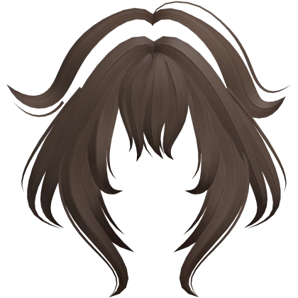 Fox Tips Anime Bangs Messy Brown