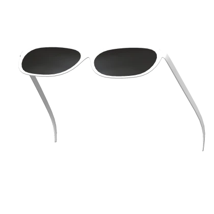 white raised sunglasses