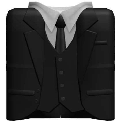 Black Coat with White Suit | Vest