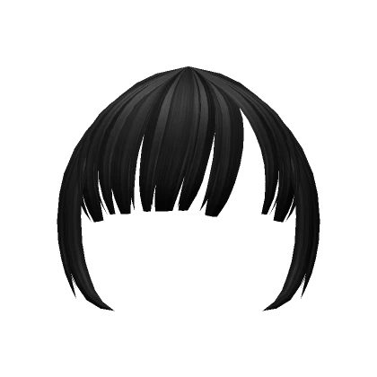 Side-Parted Full Bangs (Black)