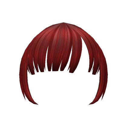 Side-Parted Full Bangs (Crimson Red) 