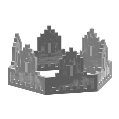 Ivory White Animated Glitch 8-Bit Crown