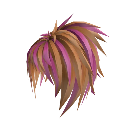 gyaruo pink brown styled ganguro messy hair