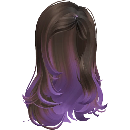♡ halloween side part in brown to purple